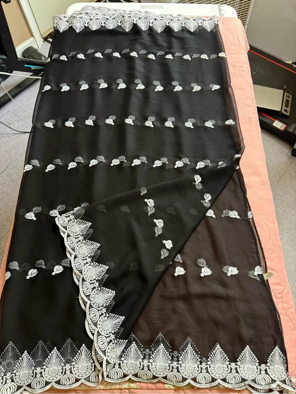 Pakistan chiffon embroidered duppata